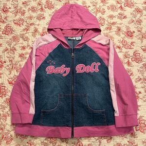 Carolina Blues Sunshine Apparel Baby Doll Hot Pink and Denim jacket hoodie!